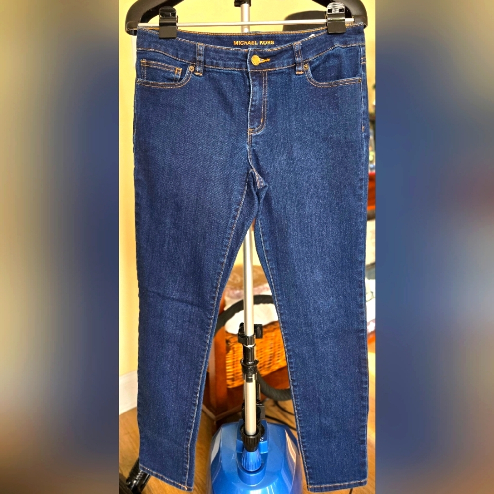 Mid Rise Skinny Michael Kors Women's Blue Jeans, Size 8